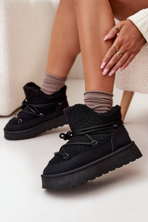 nööpidega lumesaapad Pealiste omad platvormiga karusnahaga Typu Baranek Big Star SS274109 msuud