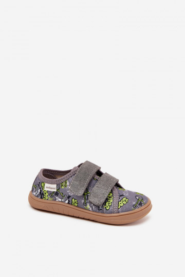 Poikien harmaat "Barefoot" sandaalit graafisilla kuvioilla Milami Saphira