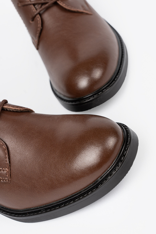 pruunid värvi pitsitud lumesaapad z niskim obcasem Sergio Leone