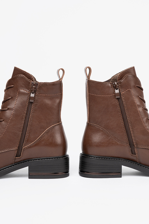 pruunid värvi pitsitud lumesaapad z niskim obcasem Sergio Leone