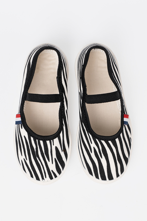 Mustvalge värv valgus kingad libisemine z motysisseem zebry