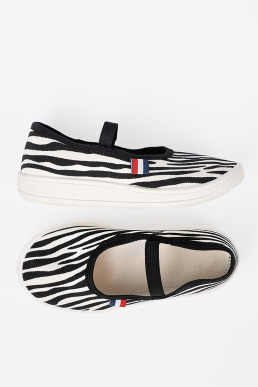 Mustvalge värv valgus kingad libisemine z motysisseem zebry