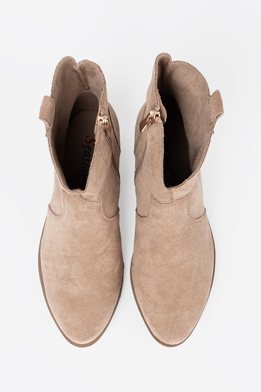 beeži värvi lumesaapad kauboisaapad seemisnahk