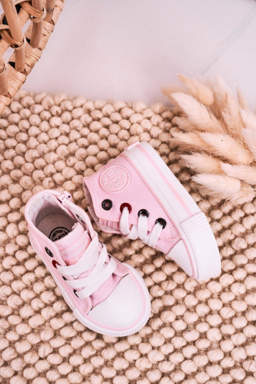 Laste kingad kiviklibuga tõmblukuga BIG STAR HH374191 Tumeroosad värvi