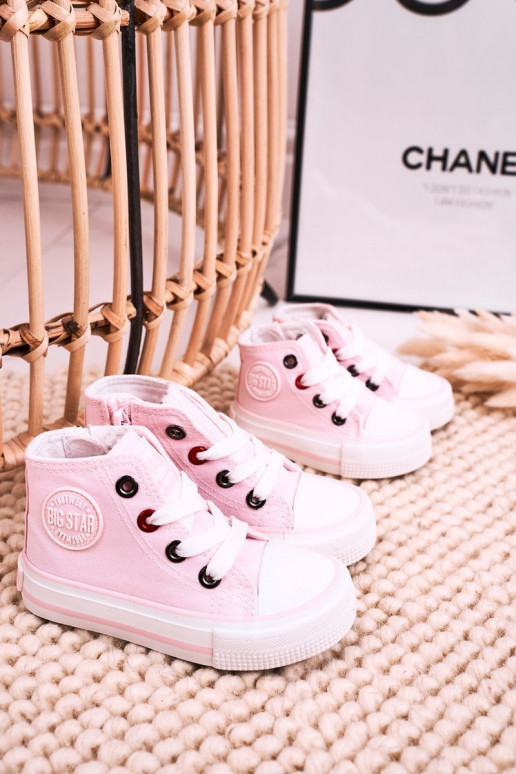 Laste kingad kiviklibuga tõmblukuga BIG STAR HH374191 Tumeroosad värvi