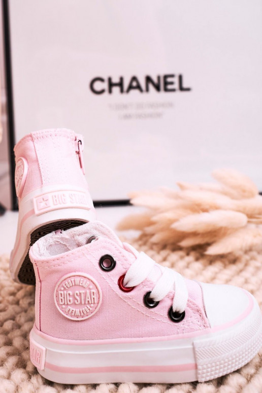 Laste kingad kiviklibuga tõmblukuga BIG STAR HH374191 Tumeroosad värvi