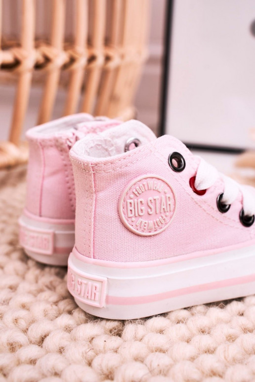 Laste kingad kiviklibuga tõmblukuga BIG STAR HH374191 Tumeroosad värvi