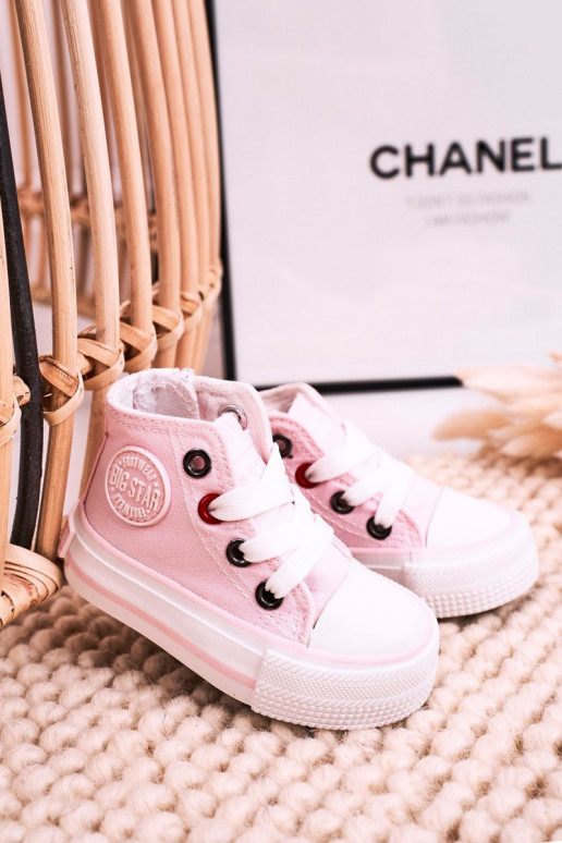 Laste kingad kiviklibuga tõmblukuga BIG STAR HH374191 Tumeroosad värvi