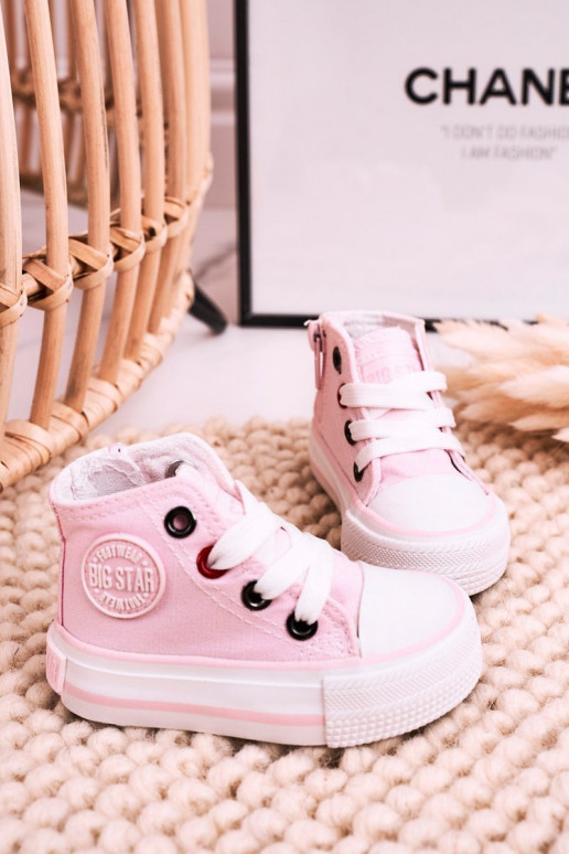 Laste kingad kiviklibuga tõmblukuga BIG STAR HH374191 Tumeroosad värvi