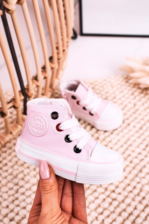 Laste kingad kiviklibuga tõmblukuga BIG STAR HH374191 Tumeroosad värvi