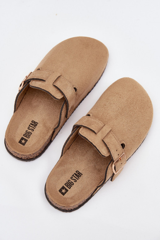 Sussid Puukingad Pealiste omad Korkosissea platvormil Kuldse pandlaga Big Star SS274738 beeži värvi