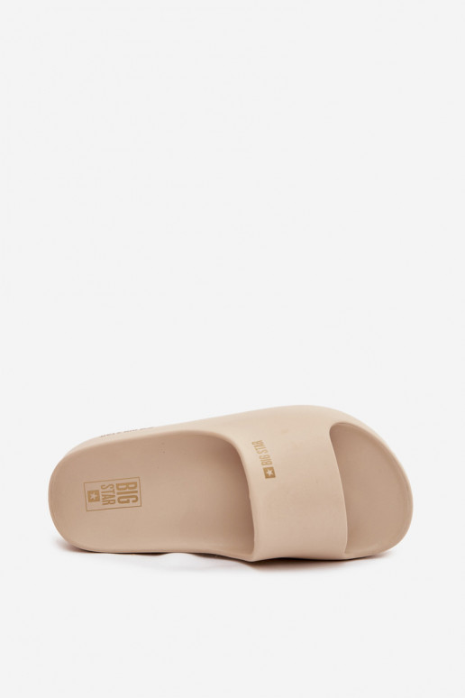 naiste plätud Kerged rannaplätud platvormiga Big Star SS274722 beeži värvi