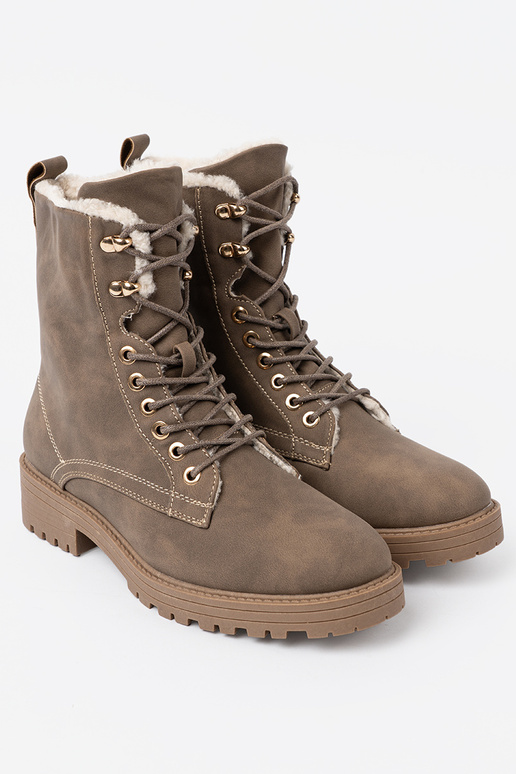 Stiilne Saapad tumebeež z grubą podeszsisseą