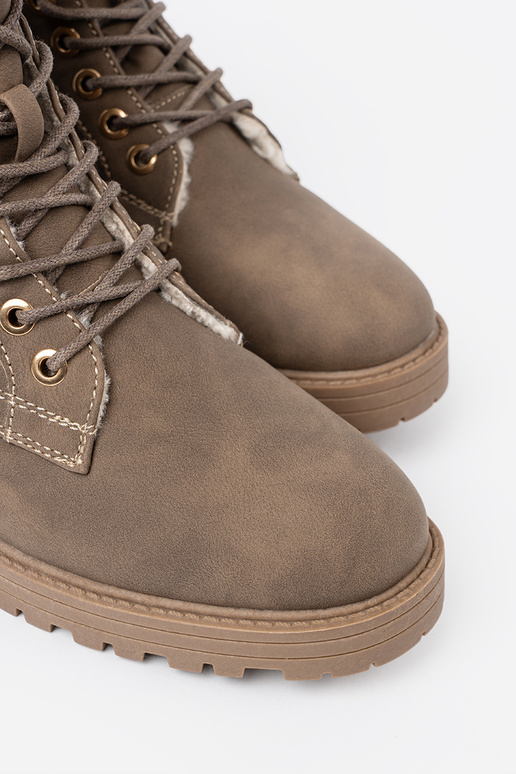 Stiilne Saapad tumebeež z grubą podeszsisseą