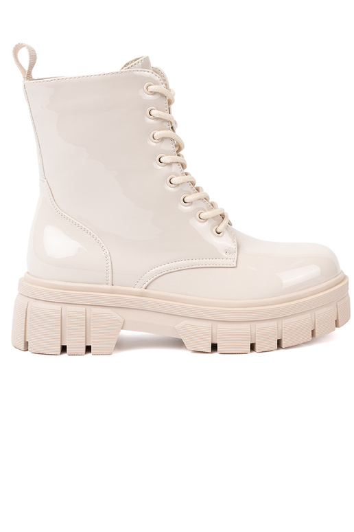 Stiilne saapad lakitud sisse odcieniu eredaltbeežm