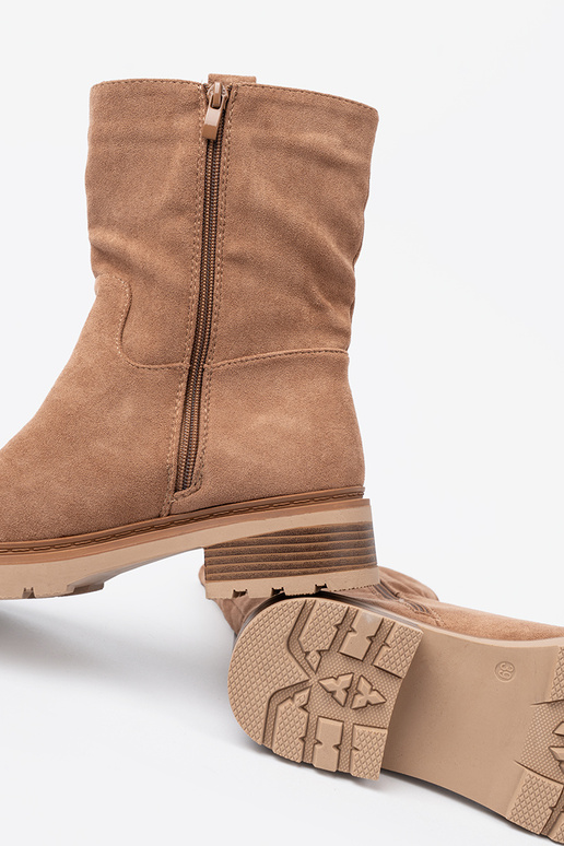 Minimalistyczne lumesaapad kamelosissee z miękkiego zamszu Minimalistyczne lumesaapad kamelosissee z miękkiego zamszu