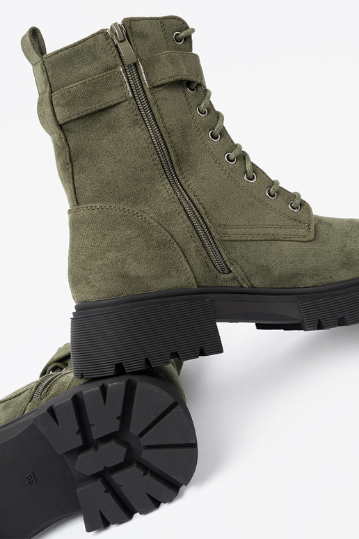 khakivärvi saapad z grubą podeszsisseą i nööriminem