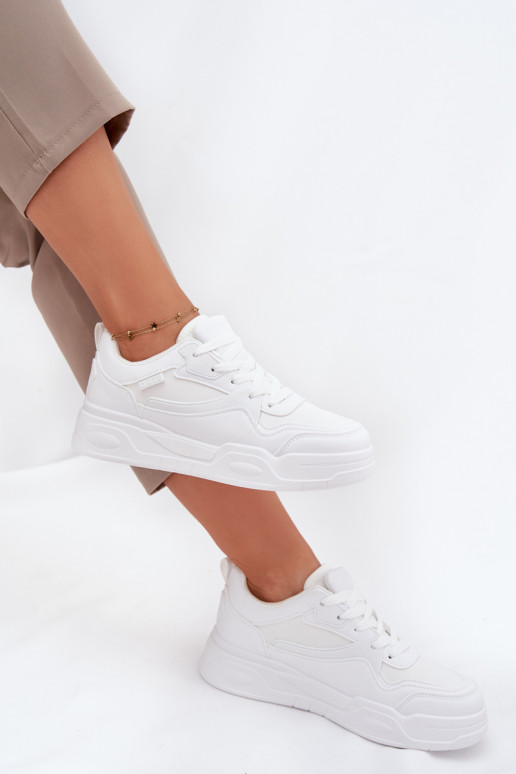 Sneakers tüüpi jalanõud Pealiste omad platvormiga Big Star SS274590 HI-POLY SYSTEM valget värvi Sneakers tüüpi jalanõud Pealiste omad platvormiga Big Star SS274590 HI-POLY SYSTEM valget värvi