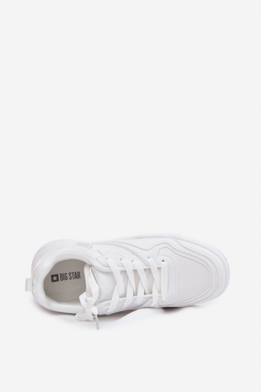 Sneakers tüüpi jalanõud Pealiste omad platvormiga Big Star SS274590 HI-POLY SYSTEM valget värvi Sneakers tüüpi jalanõud Pealiste omad platvormiga Big Star SS274590 HI-POLY SYSTEM valget värvi