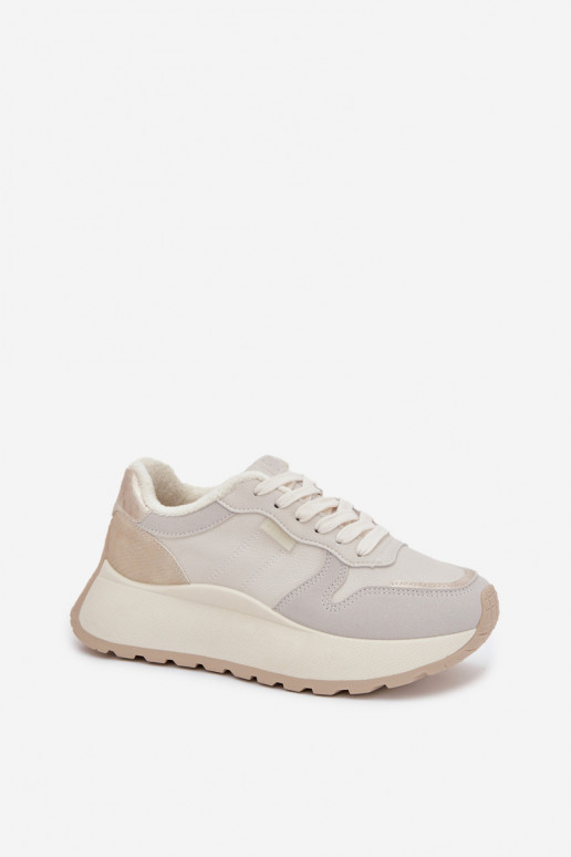 voodriga Sneakers tüüpi jalanõud Pealiste omad platvormiga Big Star SS274008 HI-POLY SYSTEM Elevandiluu värvi voodriga Sneakers tüüpi jalanõud Pealiste omad platvormiga Big Star SS274008 HI-POLY SYSTEM Elevandiluu värvi