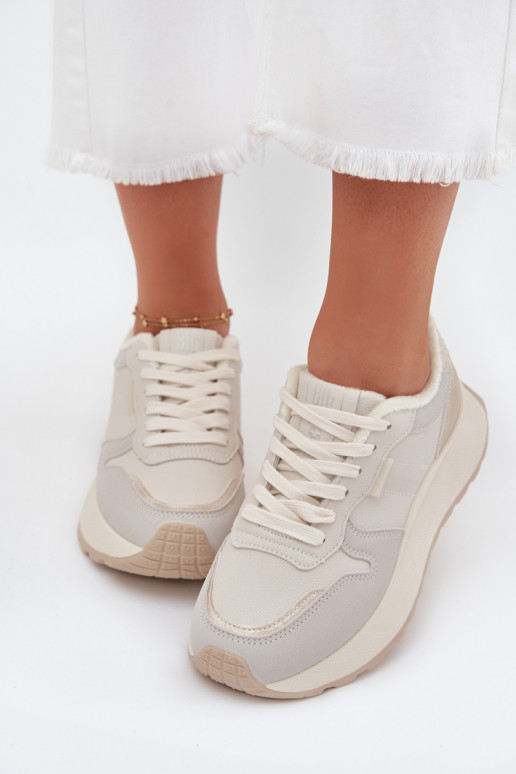 voodriga Sneakers tüüpi jalanõud Pealiste omad platvormiga Big Star SS274008 HI-POLY SYSTEM Elevandiluu värvi voodriga Sneakers tüüpi jalanõud Pealiste omad platvormiga Big Star SS274008 HI-POLY SYSTEM Elevandiluu värvi