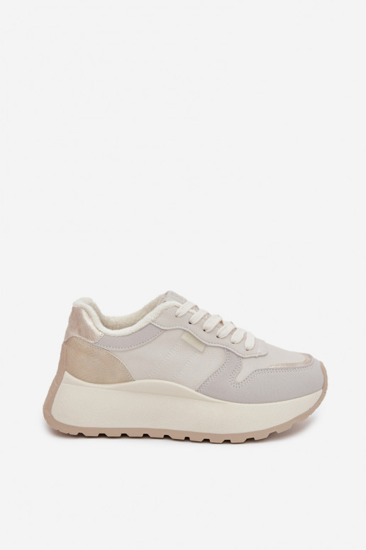 voodriga Sneakers tüüpi jalanõud Pealiste omad platvormiga Big Star SS274008 HI-POLY SYSTEM Elevandiluu värvi voodriga Sneakers tüüpi jalanõud Pealiste omad platvormiga Big Star SS274008 HI-POLY SYSTEM Elevandiluu värvi