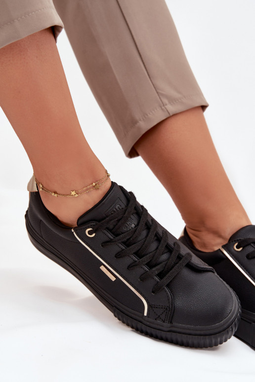 Pealiste omad Sneakers tüüpi jalanõud eko-nahast Big Star SS274025 Must-Kuldset värvi Pealiste omad Sneakers tüüpi jalanõud eko-nahast Big Star SS274025 Must-Kuldset värvi