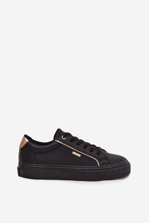 Pealiste omad Sneakers tüüpi jalanõud eko-nahast Big Star SS274025 Must-Kuldset värvi Pealiste omad Sneakers tüüpi jalanõud eko-nahast Big Star SS274025 Must-Kuldset värvi