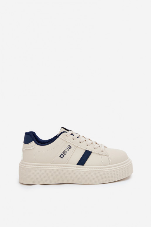 Sneakers tüüpi jalanõud Pealiste omad platvormiga Big Star SS274347 Elevandiluu värvi Sneakers tüüpi jalanõud Pealiste omad platvormiga Big Star SS274347 Elevandiluu värvi