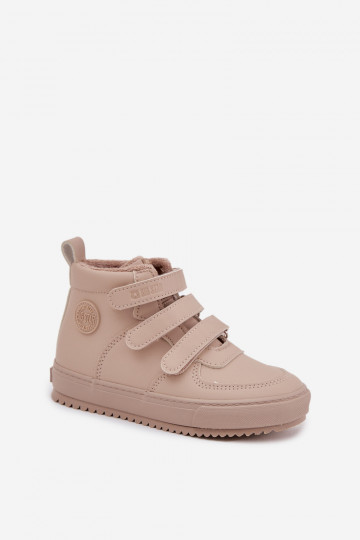 Soojad laste kreemja värvi sneakers stiilis saapad kleepuvate kinnitustega Big Star SS374072