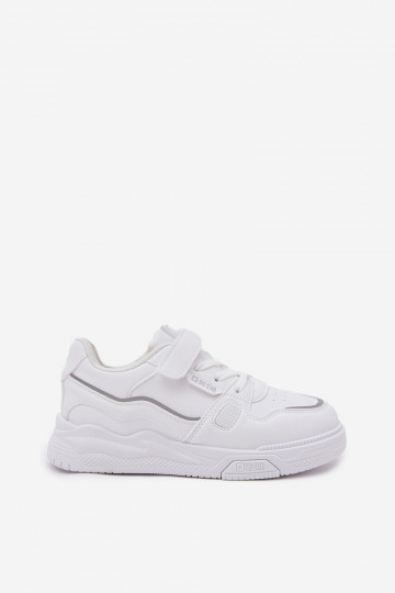 Laste valged sneakers stiilis kingad kleepuvate kinnitustega Big Star SS374042 2