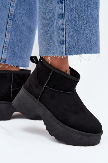nööpidega lumesaapad Pealiste madalad Slip-on voodriga karusnahaga msuud Sellel onvelle