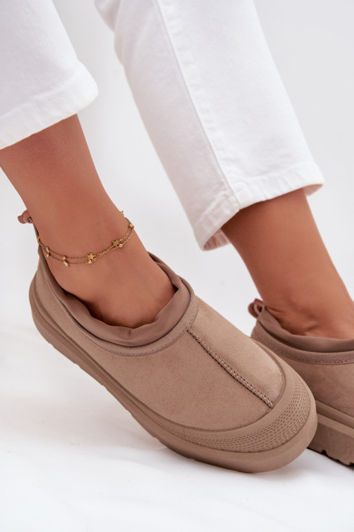 nööpidega lumesaapad Pealiste omad platvormiga Sellel ondala ülaosaga beeži värvi Izamine