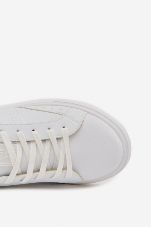 vabaaja jalanõud Sneakers tüüpi jalanõud meeste omad eko-nahast Big Star OO174118 valget värvi