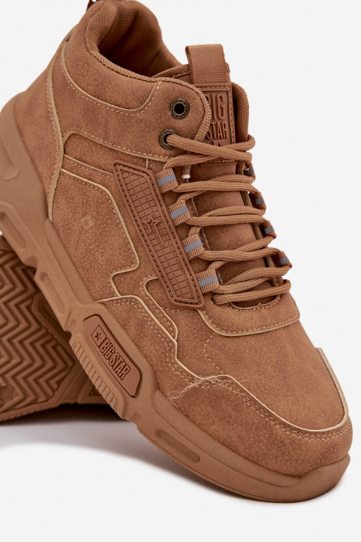 Sneakers tüüpi jalanõud meeste omad Big Star SS174281 HI-POLY SYSTEM pruunid värvi