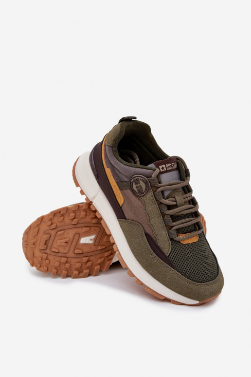 spordijalatsid Sneakers tüüpi jalanõud meeste omad Big Star RR174280 HI-POLY SYSTEM khakivärvi