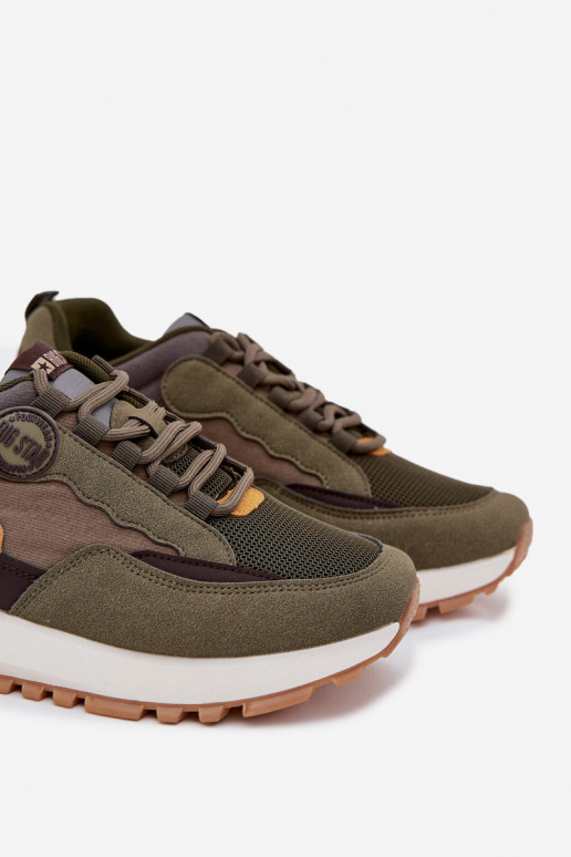 spordijalatsid Sneakers tüüpi jalanõud meeste omad Big Star RR174280 HI-POLY SYSTEM khakivärvi