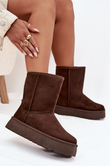 Pealiste omad nööpidega lumesaapad karusnahaga Czekoladosissee Abrams