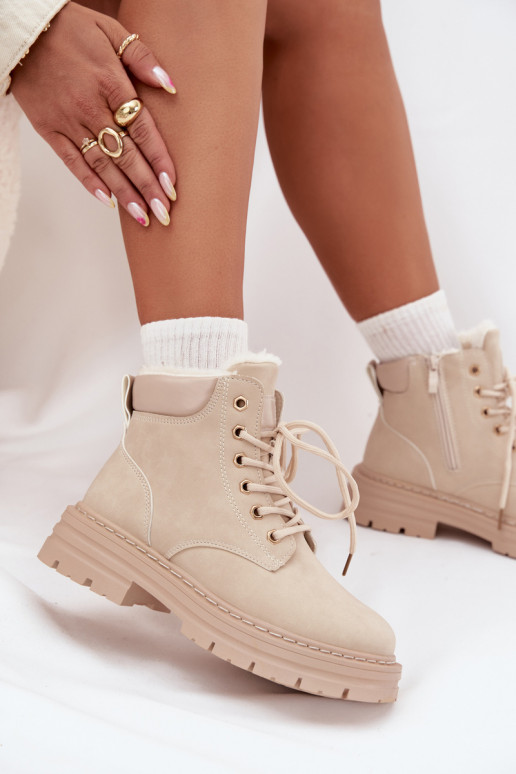 jalanõud Pealiste omad voodriga karusnahaga Lossi juurde Elevandiluu värvi Tharika