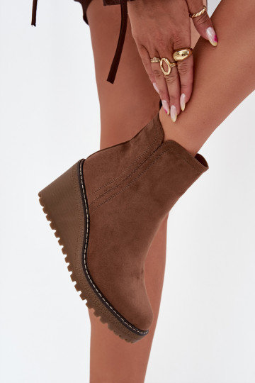 voodriga Pealiste poolsaapad Kiilu pealEco Suedeu pruunid värvi Sellel onvona 2