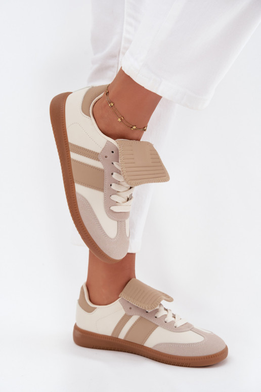 Sellel ondal Sneakers tüüpi jalanõud Pealiste omadINysisseiniętym Językiem beeži värvi Ardira