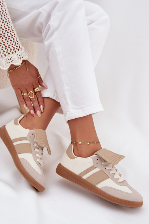 Sellel ondal Sneakers tüüpi jalanõud Pealiste omadINysisseiniętym Językiem beeži värvi Ardira