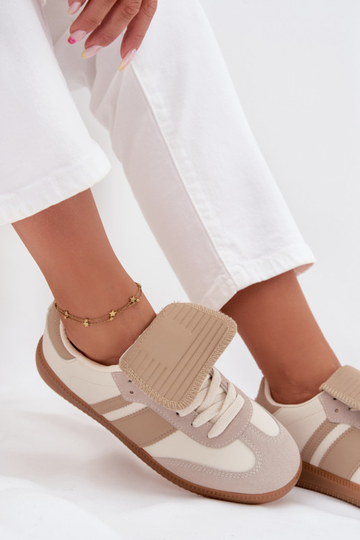 Sellel ondal Sneakers tüüpi jalanõud Pealiste omadINysisseiniętym Językiem beeži värvi Ardira