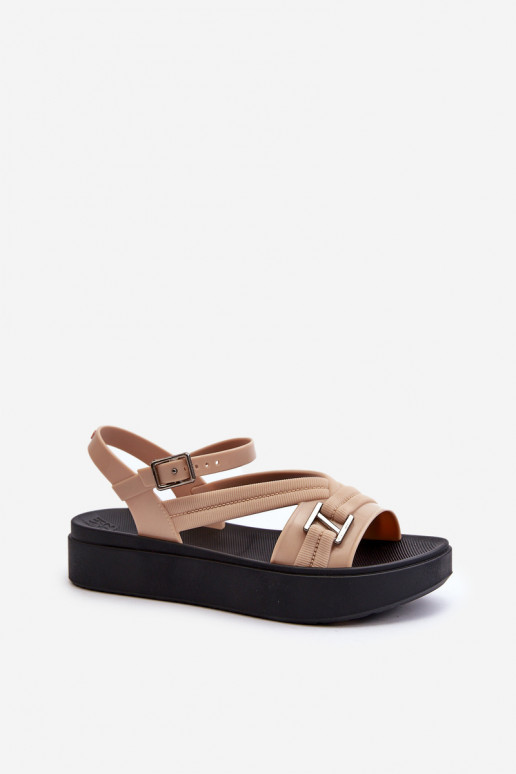Lõhnav Pealistesandaalid platvormiga ZAXY LL285063 beeži värvi