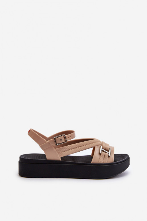 Lõhnav Pealistesandaalid platvormiga ZAXY LL285063 beeži värvi