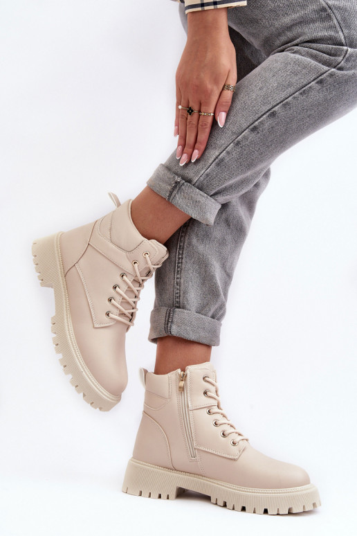 Pealiste omad jalanõud tõmblukuga voodriga beeži värvi Gremiva