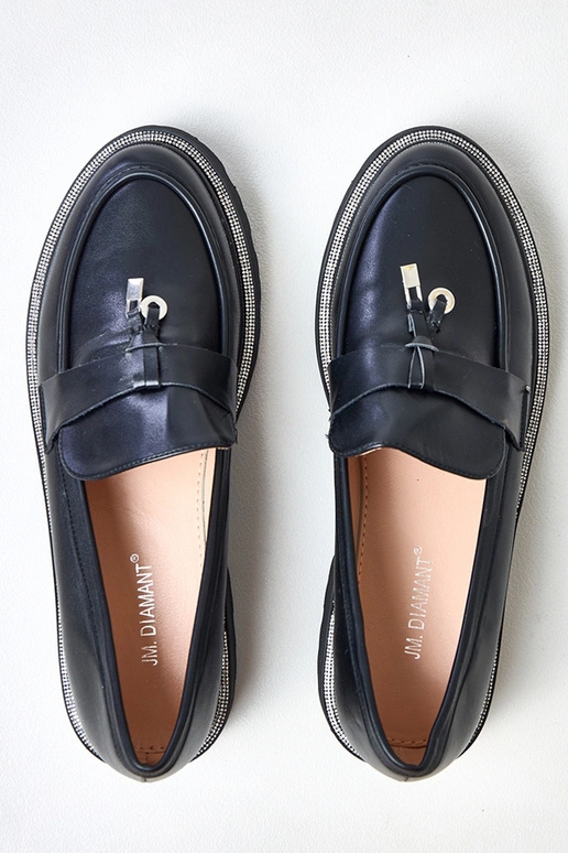 Mustad mokasiinid dekoratsiooniga ja...