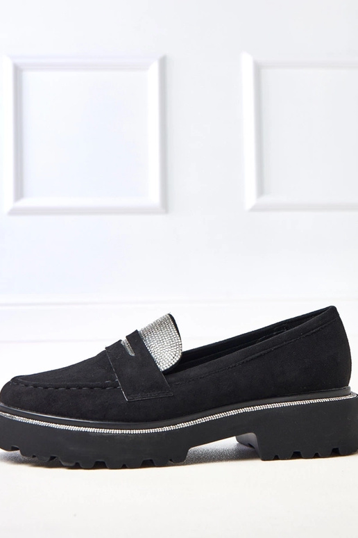 Mustad kunstnahast mokasiinid,...