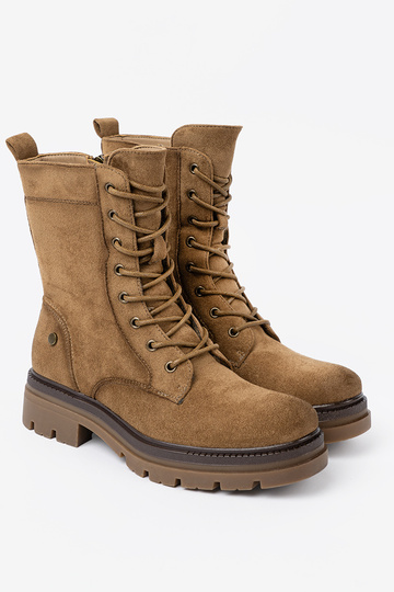 Klassikalise mudeli seemisnahk saapad sisse odcieniu brązu