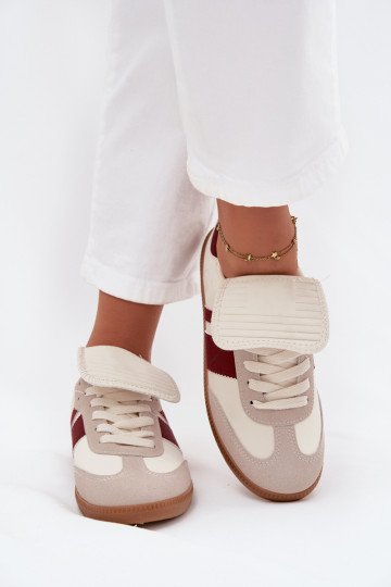 Sellel ondal Sneakers tüüpi jalanõud Pealiste omadINysisseiniętym Językiem bordoo-värvi Ardira 2